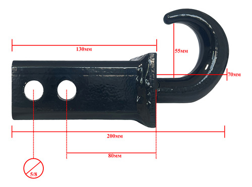 Enganche Tipo Garfio Brazo Remolque 2x2 Pulgadas Universal