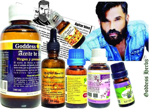 Pack Aceites Para Barba, Estimula Poblacion, Nutre Y Fortale
