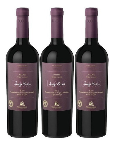 Vino Luigi Bosca Tinto De Sangre Malbec Doc Caja X3