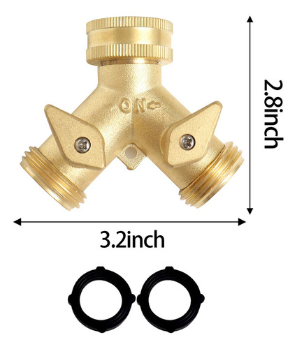 Divisor De Manguera De Jardín, Conector De Cobre Premium