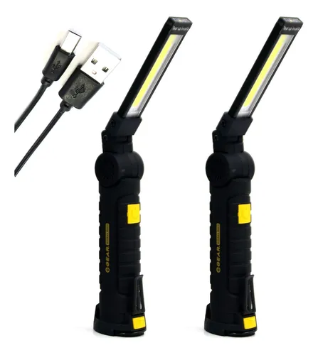 comprar Luz Trabajo Led Linterna Cob Recargable Usb Base Magnetica 2