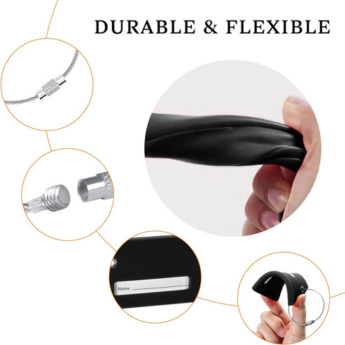 Kit De Etiquetas Para Bolsas De Equipaje Gostwo Negro, 5pcs