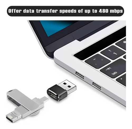 Adaptador Plug Usb 3.1 Tipo C Fêmea X Usb 2.0 Macho Otg