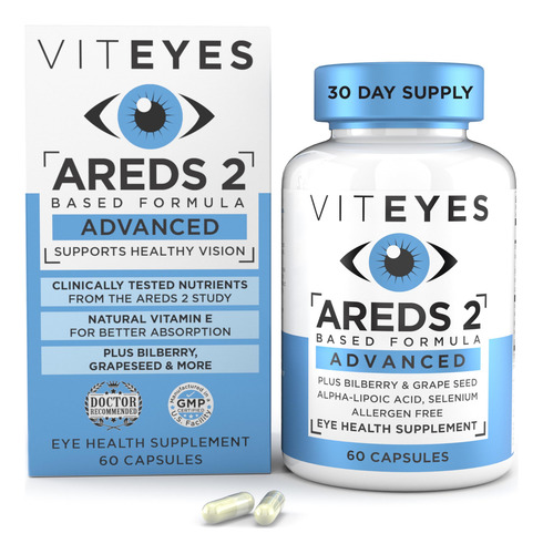 Viteyes Areds 2 Advanced Apoyo Macular Vitaminas 60 Cápsulas