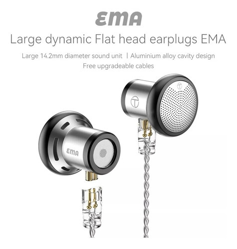 Fone De Ouvido Earbud Trn Ema Com Mic Profissional N Kz Jbl Cor Da Luz Prata Cor Prateado