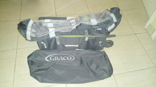 Imagen 1 de 4 de Corral Graco Gris Verde Con Colchón