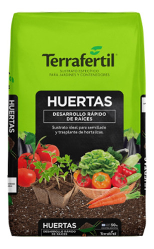 Sustrato Orgánico Ideal Para Huerta 50 Lts Terrafertil