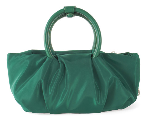 Bolsa Satchel Cloe Para Mujer Mini Nylon Color Verde