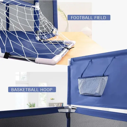 Corral De Seguridad Bebe 180 Cm. Con Aro Azul