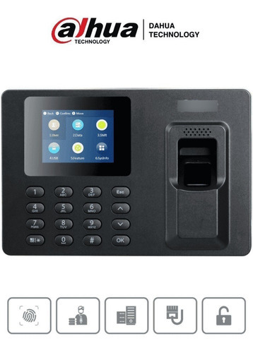 Dahua Asa1222e-s Control Biometrico Asistencia Huella Clave