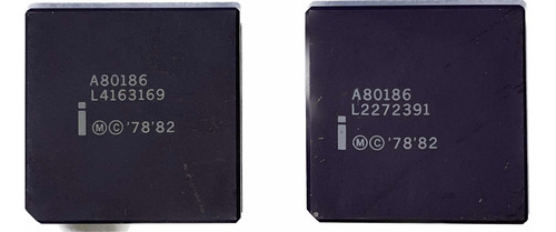 Microprocesador Intel A80186-10 16-bit Socket Plcc-68