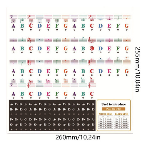 Adhesivo Para Teclado I Piano 25/49/61/76/88 T 3013 Con Llav