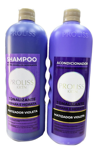 Kit Shampoo Y Acondicionador Violeta 1 Litro Cada Uno