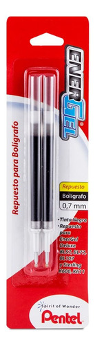 2 Repuestos Bolígrafo Pentel Lr7 Tinta Gel Líquida 0.7mm