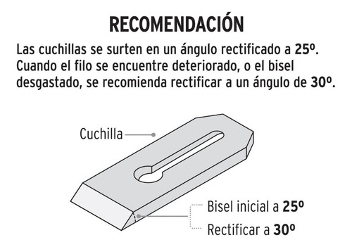 Cuchilla Y Contra Para Cepillo De Carpintero # 6
