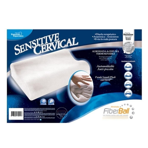 Imagen 1 de 4 de Almohada Viscoelastica Con Memoria Sensitive - Fiberball