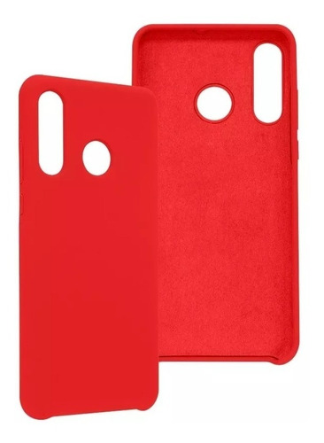 Funda Ghia De Silicon Color Rojo Con Mica Para Huawei P30 Li