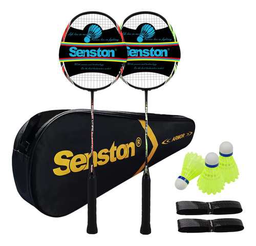 Senston Grafito Set Badminton Raqueta Juego Completo Carbono
