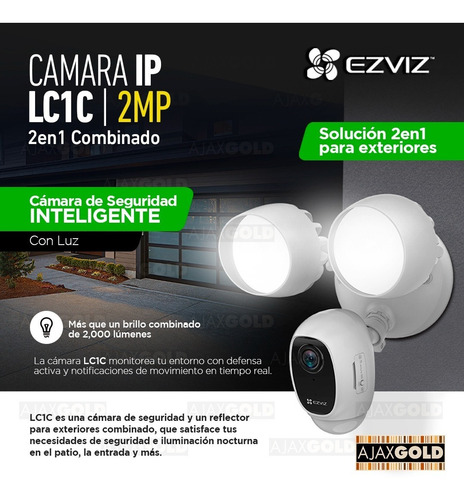 Imagen 4 de 10 de Camara Ip Ezviz Full Hd 1080p Exterior Sirena Alarma Luz Led