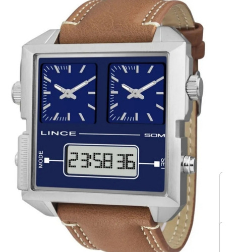 Relógio Lince Masculino Mac4587s D1mx - 3 Fusos Horários