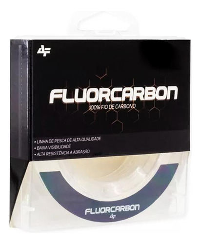 Linha Leader Fluorocarbon Albatroz 50m 0,40mm 25,5lbs Cor Preto