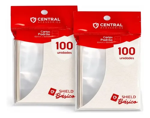 Central Shield Básico 200 Sleeves 65x90mm Pokémon Tcg Magic