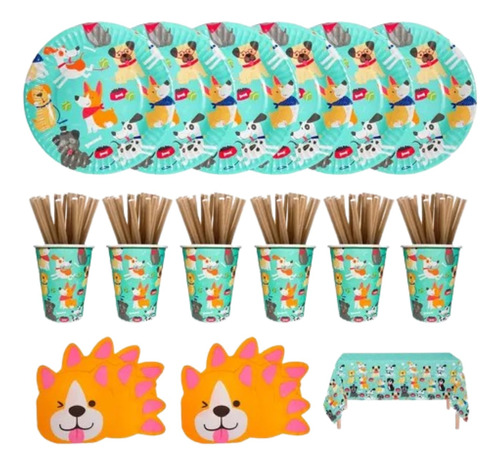 Kits Descartable Infantil Perritos Puppys Mesa Decoracion