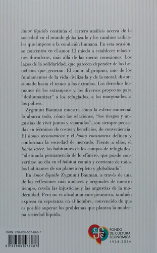 Amor Liquido Bauman Fondo De Cultura Nuevo *