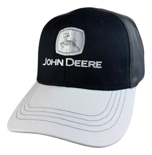 Gorra Estilo John Deere Tricolor Gris Original Trucker Jd070 Tricolor Único