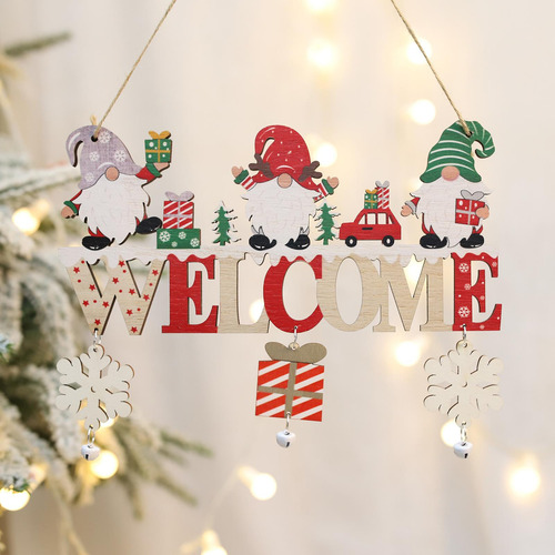 Colgante De Madera Para Navidad, Placa Para Colgar En La