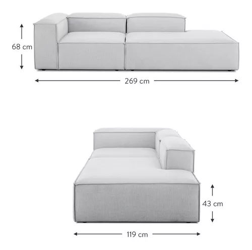 Sofa 3 plazas tamaño reducido SULLIVAN