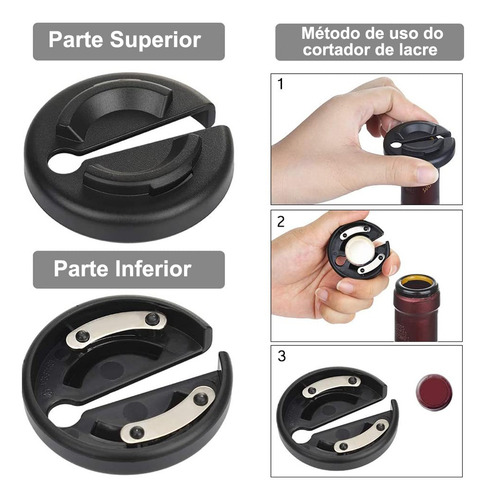 Kit Abridor De Vinho Elétrico Automático Saca Rolhas