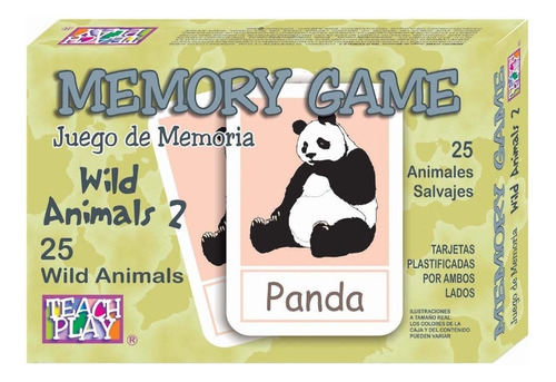 Juego De Memoria Wild Animals 2 Teach Play 50 Tarjetas