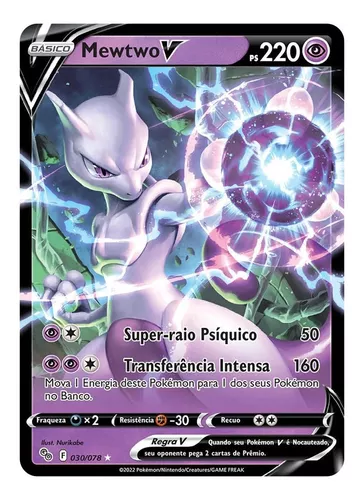 Carta Pokémon - Mewtwo-V-ASTRO 86/78 - Pokémon Go - Copag - Deck de Cartas  - Magazine Luiza