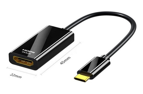 Adaptador Usb Tipo C A Hdmi, Convertidor Macho A Hembra, 4k,