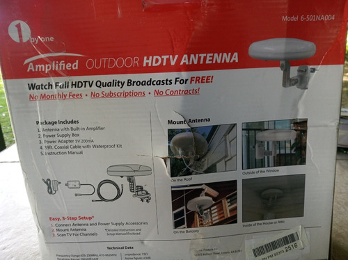 Imagen 3 de 3 de Antena De Tv Para Exteriores
