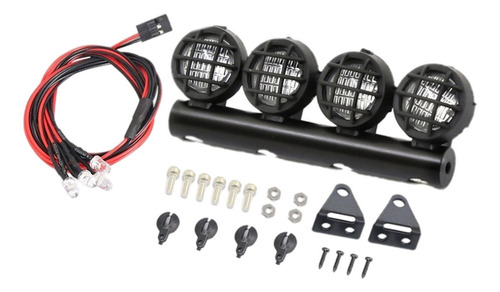 Kit De Faros Delanteros De Barra De Luz Rc 4led Para Axial S