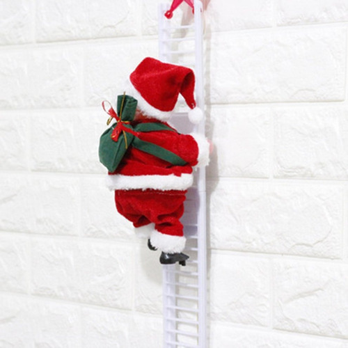 Novidade Fun Elétrica Escalada Escada Papai Noel Estatueta E