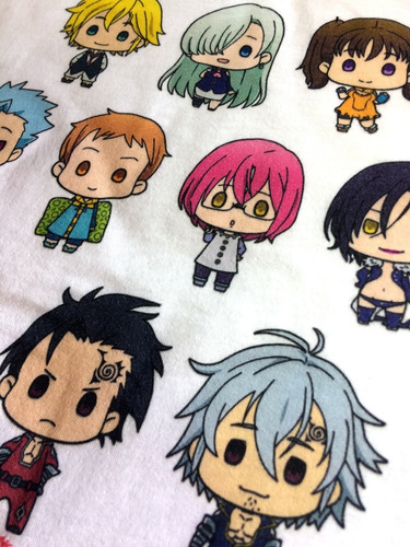 Playera Seven Deadly Sins Chibis Meliodas Y Pecados $240