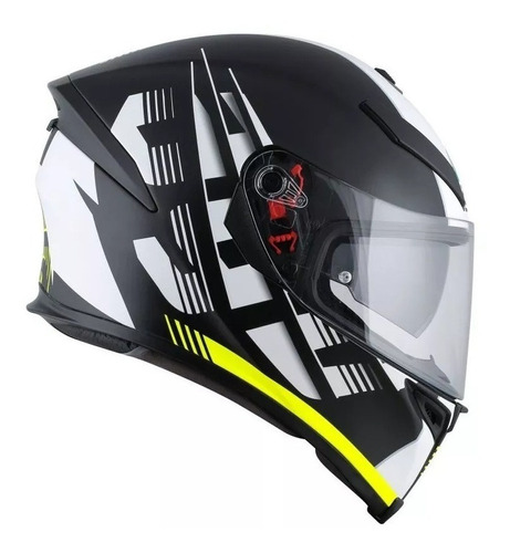 Casco Integral Agv K5 Darkstorm Black Yellow Doble Visor A R