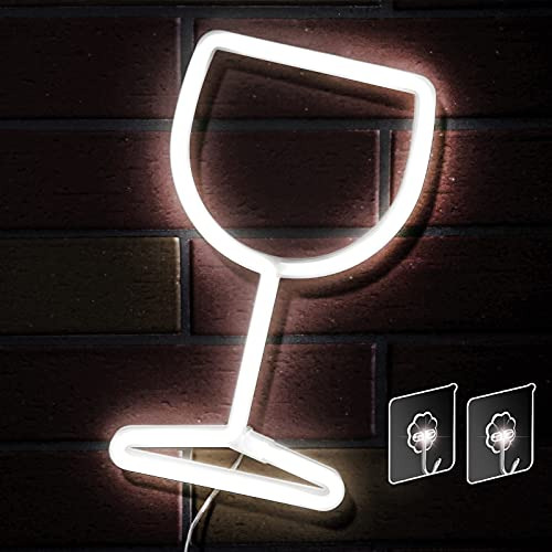 Neon Sign Luces De Vidrio Vino - Bar Club Boda Fiesta Fl6hm