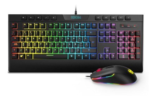 Kit Teclado Y Mouse Gamer Krom Kalyos Rgb - Revogames