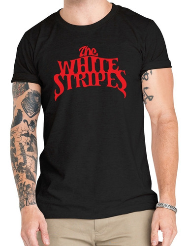 Polera The White Stripes Algodon Organico Mus66