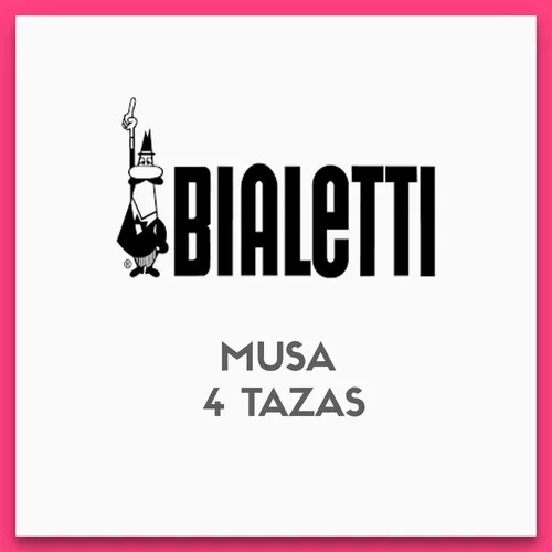 Cafetera Italiana Bialetti Musa 4 Tazas Acero Inoxidable