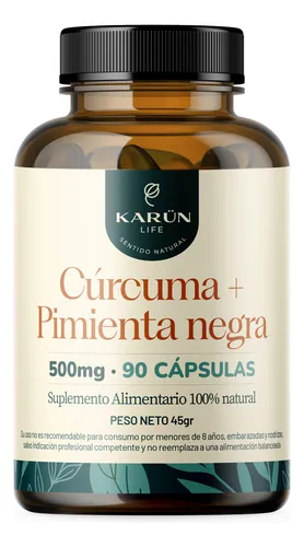 comprar Curcuma + Pimienta Premium 90 Tabletas Karun Life