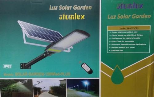 Imagen 5 de 9 de Reflector Led Solar Garden 120w Soporte Atomlux Cuotas