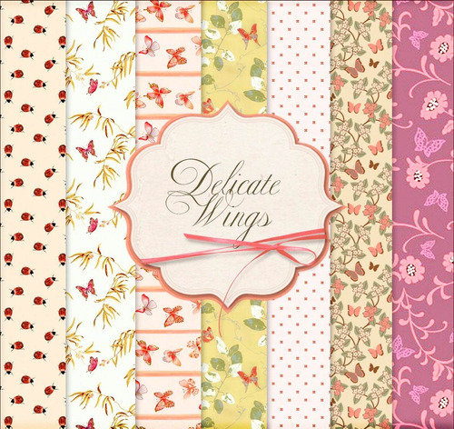 Kit De Papel Digital Shabby Chic Mariposas Delicate Wings