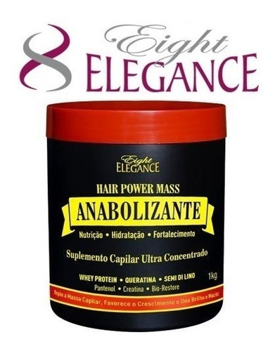 Anabolizante Power Mass Capilar Eight Elegance 1kg