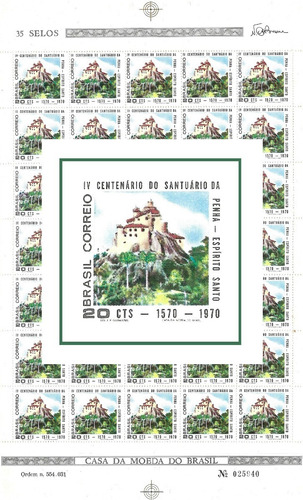 Folha Inteira Selo 668 Santuário Nossa Sra Da Penha 400 Anos