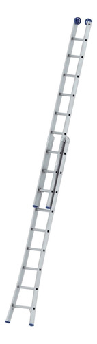Escalera recta plateada de aluminio Mor 005205